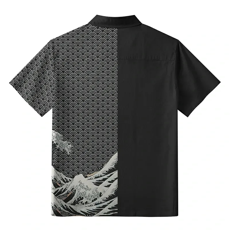 Vintage Kyoto Art Shirt for Casual Wear