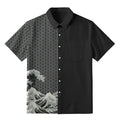 Trendy Japanese Wave Button-up Shirt on Sale