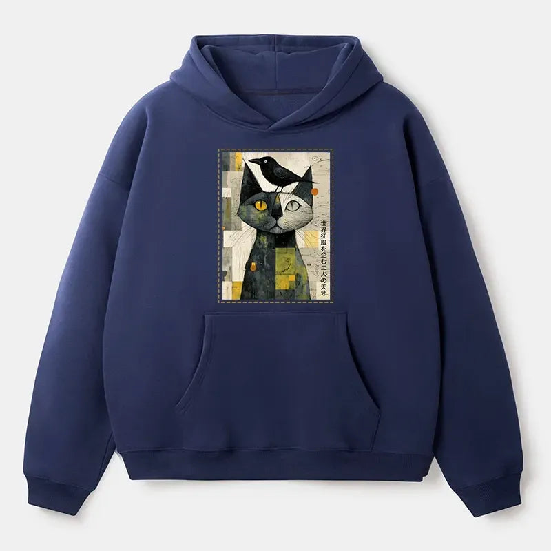 Vintage Cat Crow Sweatshirt Gift Idea
