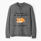 Kyoto-Lion Funny Short Dog Joke Washed Terry Sweatshirt
