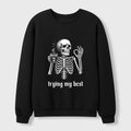 Top-rated Skull Waffle Sweatshirt for Men