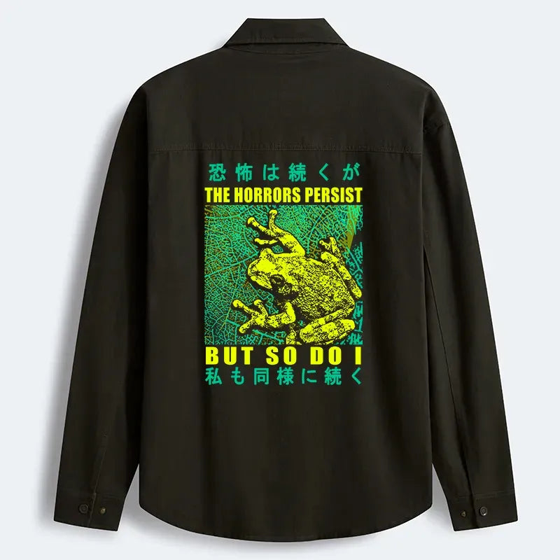 Kyoto-Lion The Horrors Persist Forg Men's Corduroy Work Jacket
