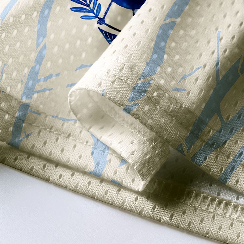 Kyoto-Lion Blossom Blue Birds Mesh Jersey