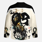 Kyoto-Lion Golden Tiger And Soaring Birds Long-Sleeve Hockey Jersey