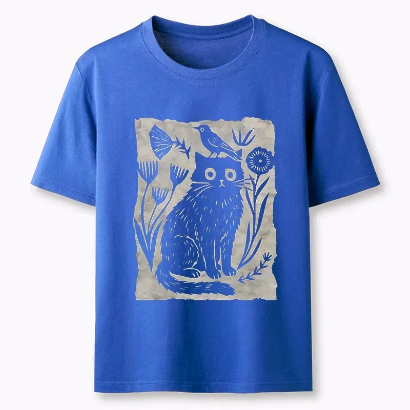 Classic Japanese Folk Art T-Shirt for Daily Wear