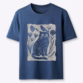 Kyoto-Lion Folk Paper Cut Cat Bird Floral Art Classic T-Shirt