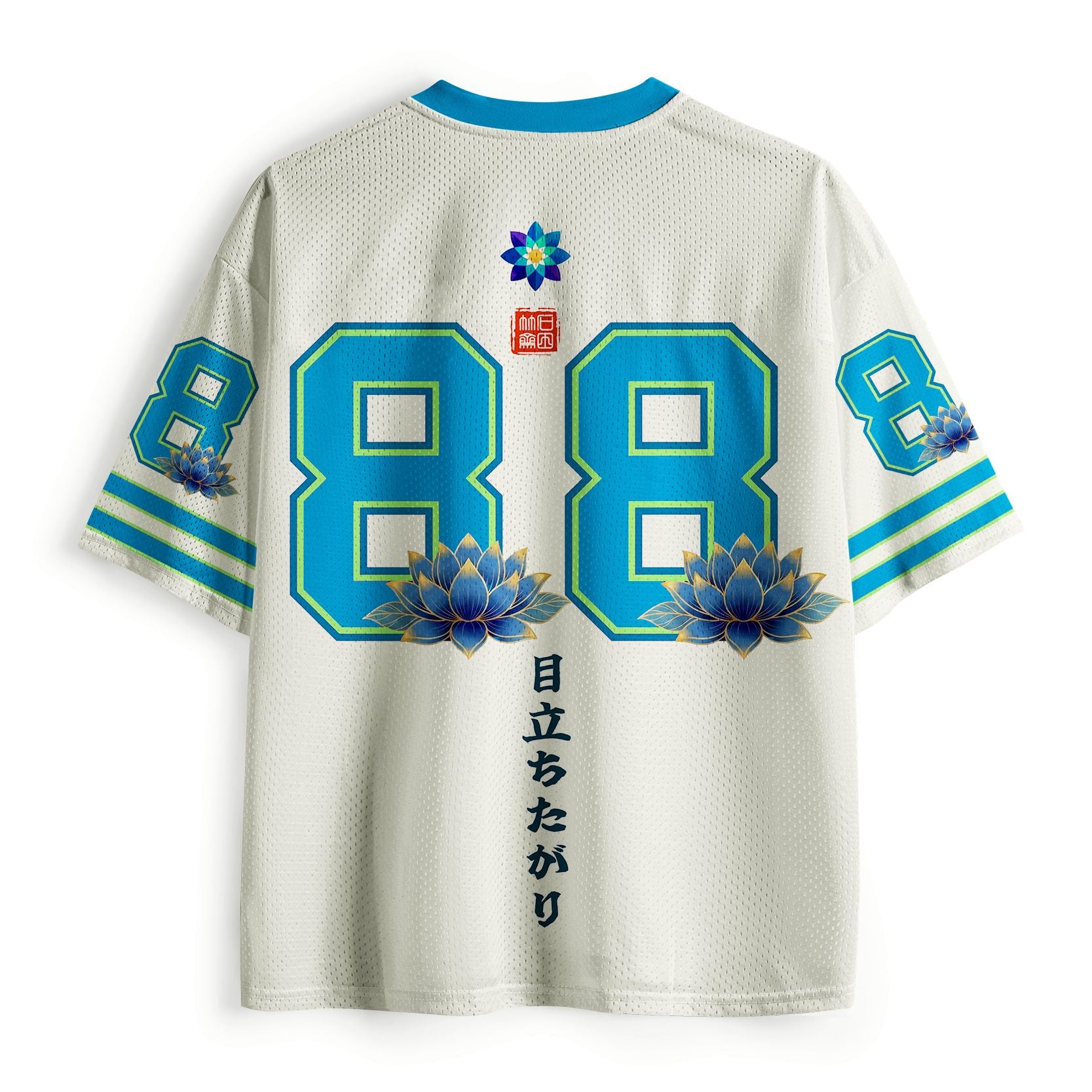 Kyoto-Lion Geometric Peacock Wants Attention Mesh Jersey