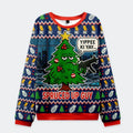 Kyoto-Lion Christmas Tree Funny Christmas Ugly Sweatshirt