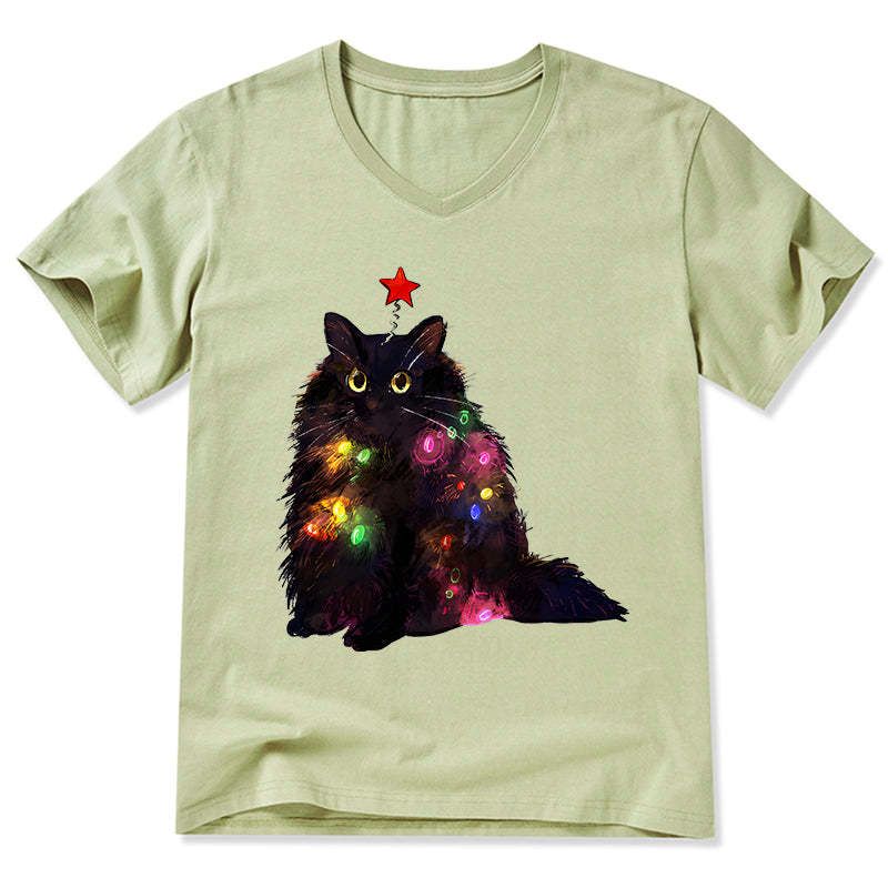 trendy unisex cotton cat t-shirt