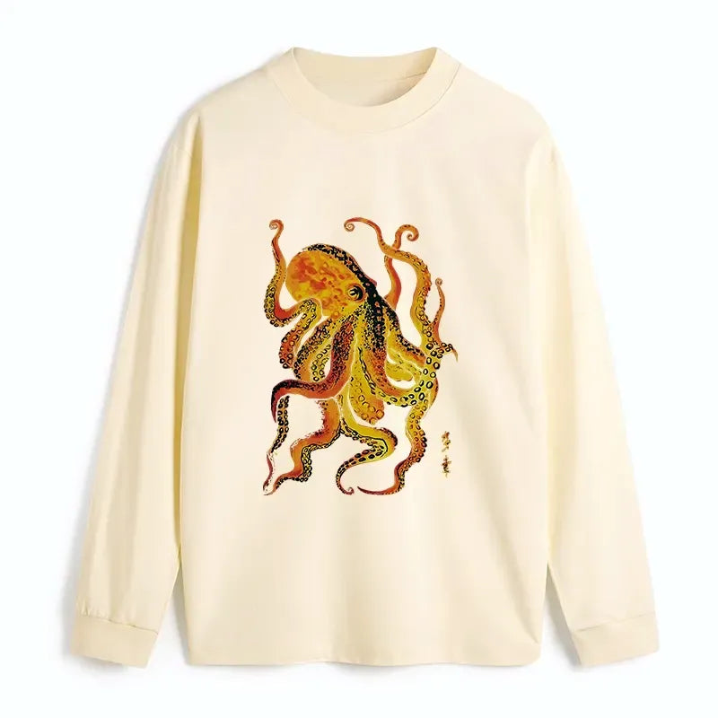 Vintage Kyoto Lion Octopus Shirt Gift Idea