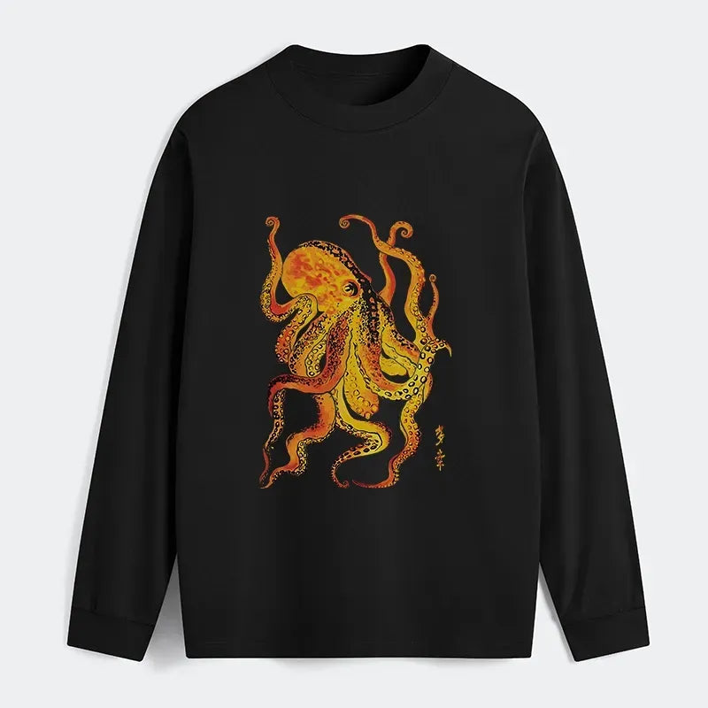 Japanese Octopus Long Sleeve T-Shirt