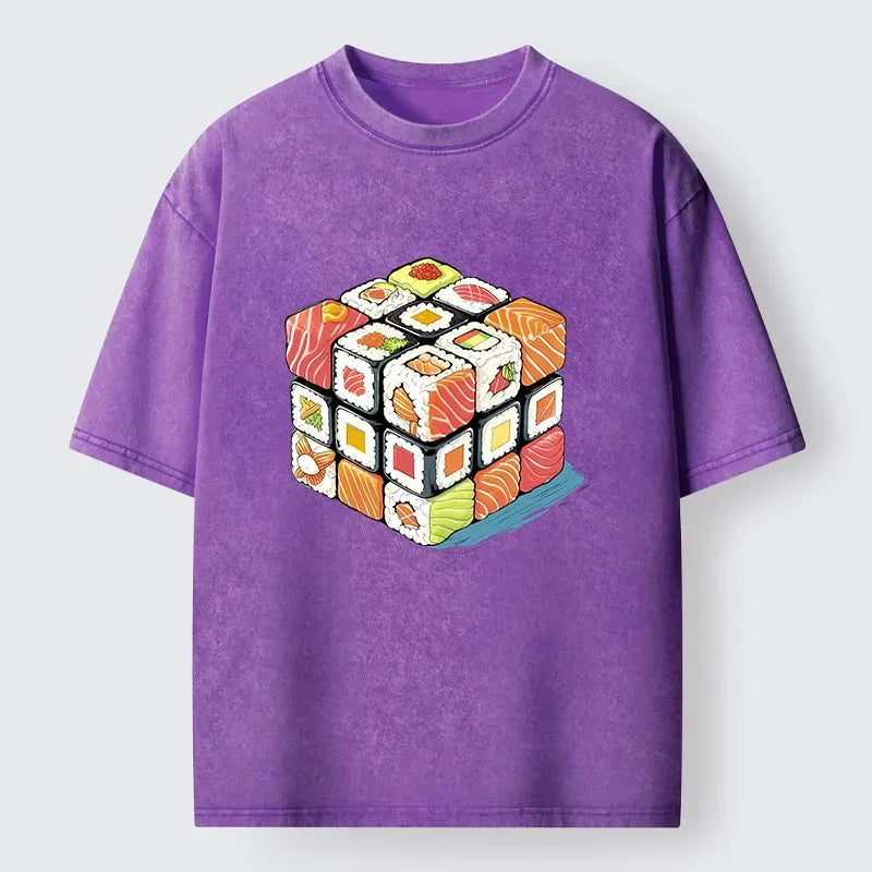 Kyoto-Lion Sushi Rubik's Cube Washed T-Shirt