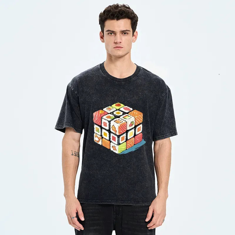 Kyoto-Lion Sushi Rubik's Cube Washed T-Shirt