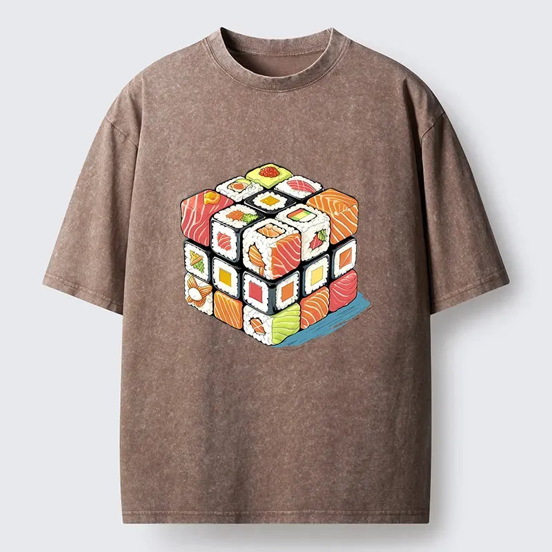 Kyoto-Lion Sushi Rubik's Cube Washed T-Shirt