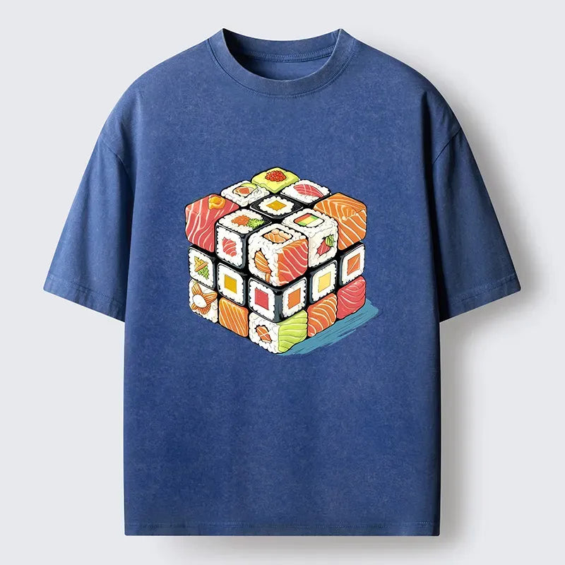 Kyoto-Lion Sushi Rubik's Cube Washed T-Shirt