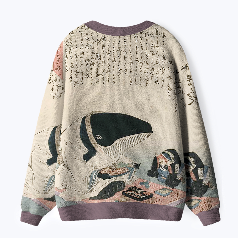 Japanese Vintage Ugly Sweater for Gift Idea