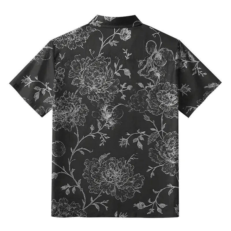 Monochrome blossom shirt streetwear casual