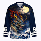 Kyoto-Lion Storm Dragon Of The Wild Waves Long-Sleeve Hockey Jersey