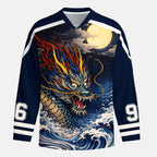 Kyoto-Lion Storm Dragon Of The Wild Waves Long-Sleeve Hockey Jersey