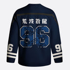 Kyoto-Lion Storm Dragon Of The Wild Waves Long-Sleeve Hockey Jersey