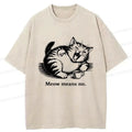 Japanese Laughing Cat Washed T-Shirt
