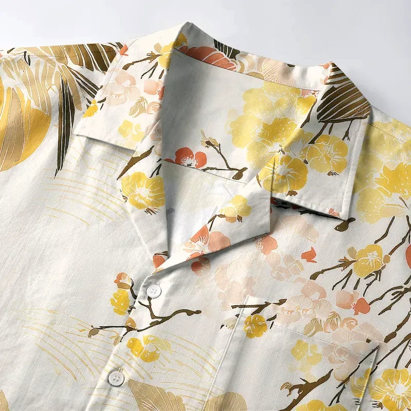 Kyoto-Lion Vibrant Flowers And Fruits Aloha Hawaiian Shirt