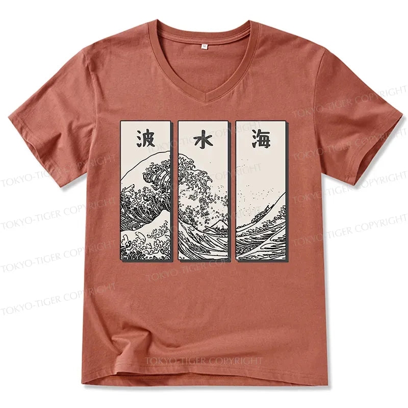 soft cotton v neck t shirt for summer