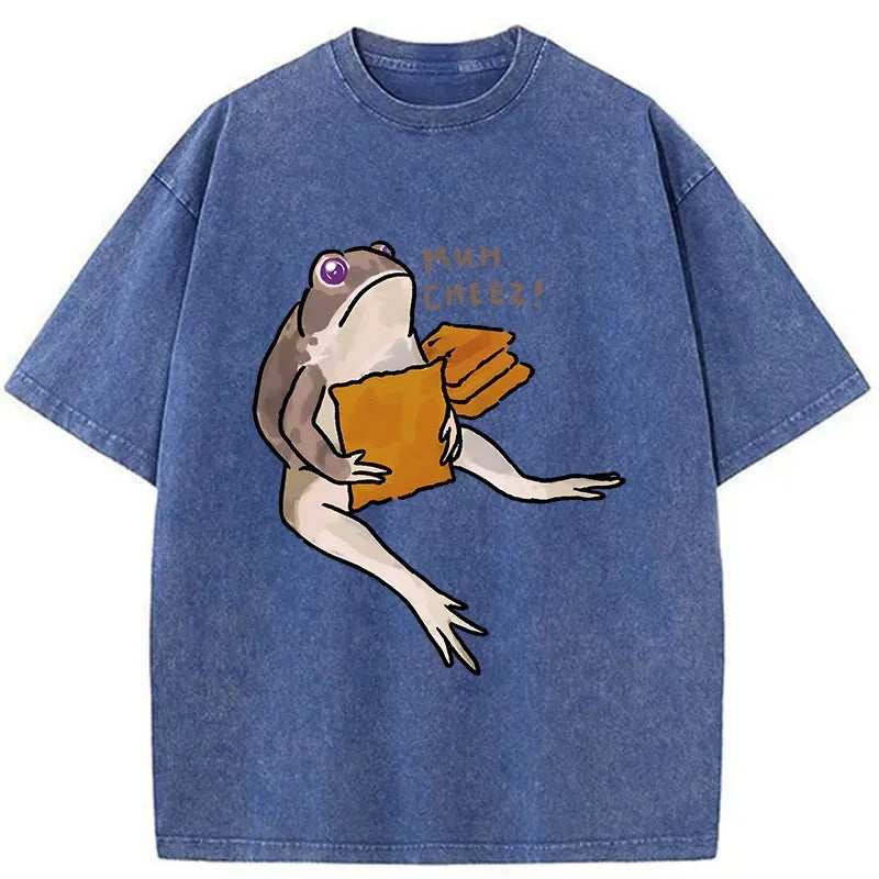 Kyoto-Lion Cheez Frog Washed T-Shirt