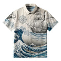 Japanese Kyoto-Lion Button-up Shirt for Everyday