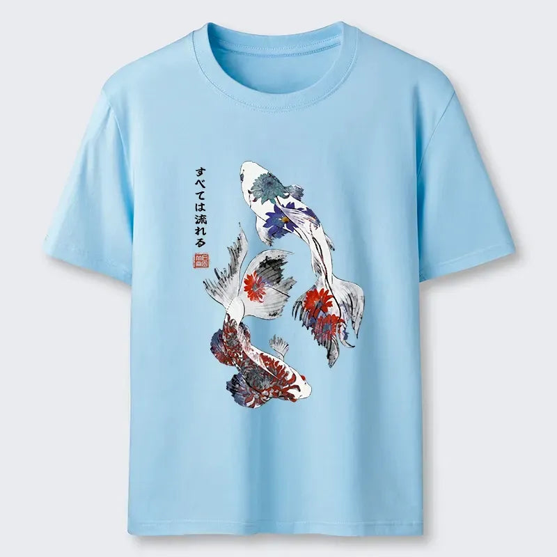 Kyoto-Lion Japanese Watercolor Koi Fish Classic T-Shirt