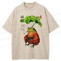 Kyoto-Lion Zen Frog Washed T-Shirt
