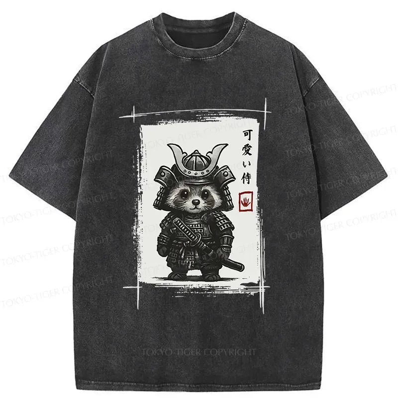 Japanese Samurai Baby Raccoon T-Shirt