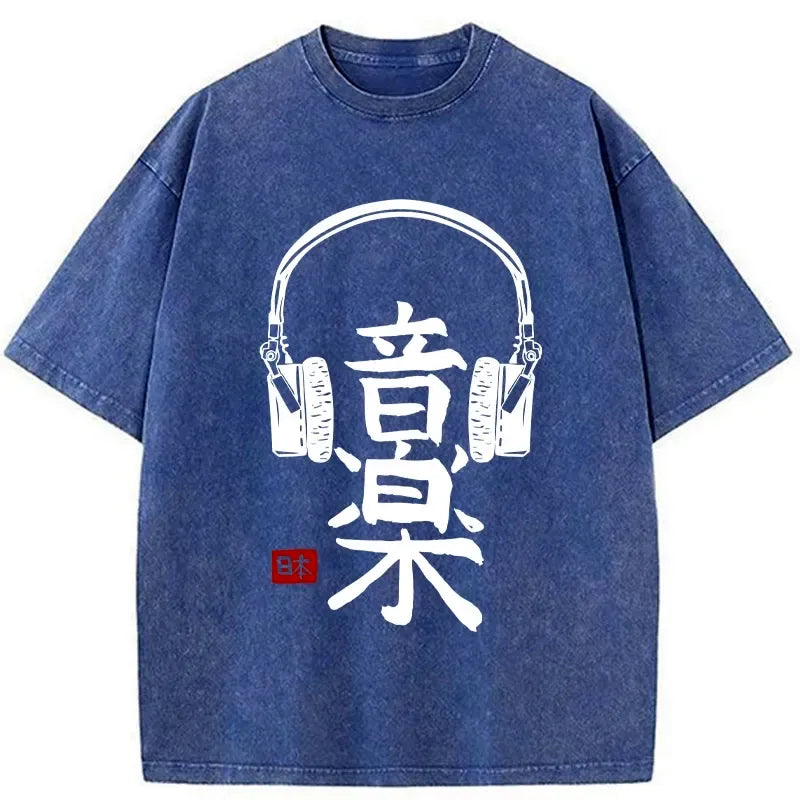 Japanese Kanji music t-shirt for men