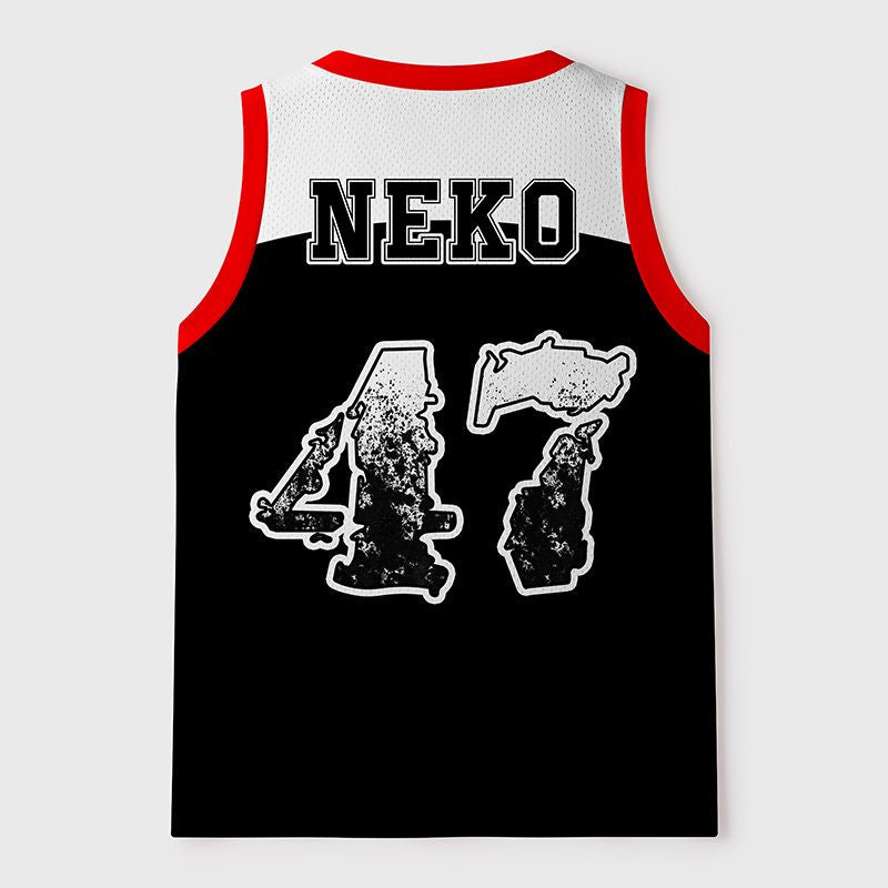 Japanese black cat samurai tank top for summer