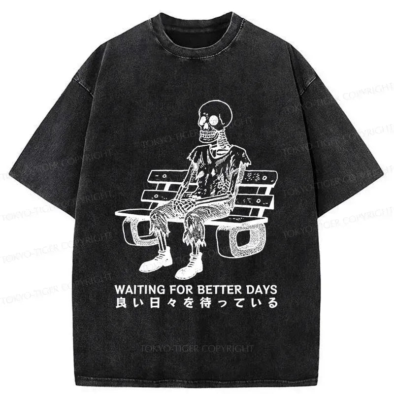 Japanese Vintage Washed Skeleton T-Shirt