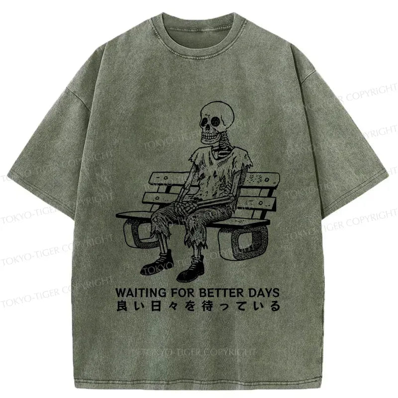 Japanese Vintage Washed Skeleton T-Shirt