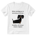 Kyoto-Lion Dachshund Real Humor Funny Meme V-Neck Classic T-Shirt