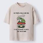 Frog on Red Spotted Mushroom T-Shirt Gift Idea