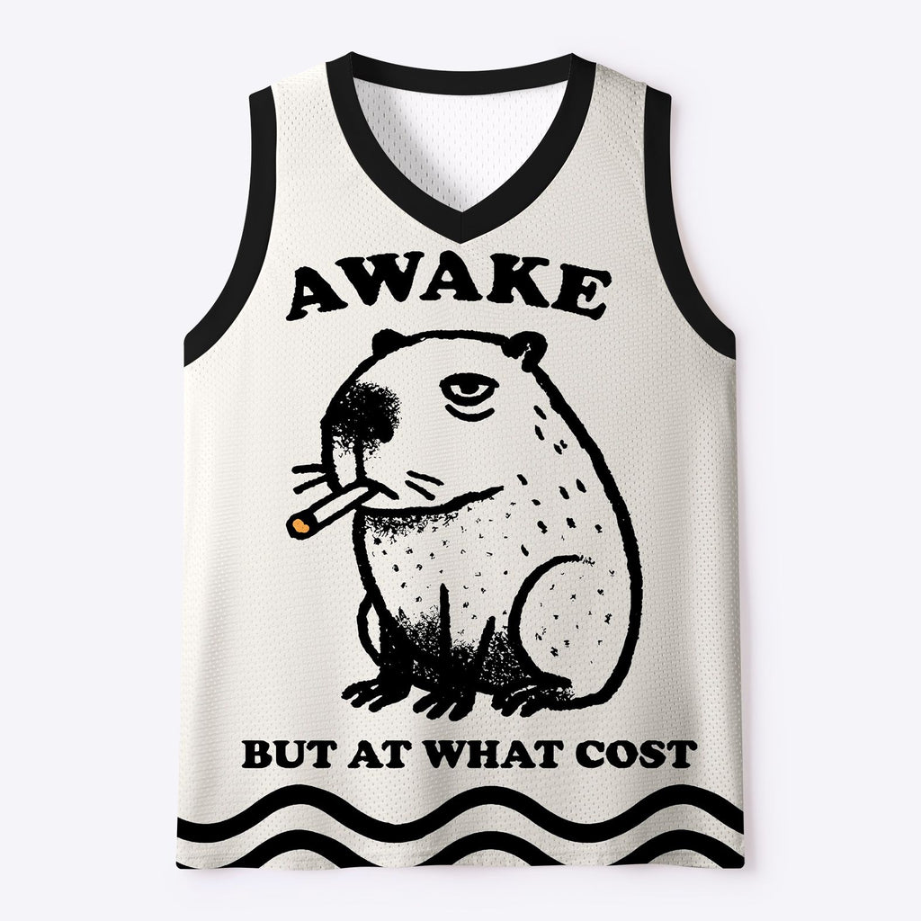Kyoto-Lion Smoking Capybara Mesh Tank Top