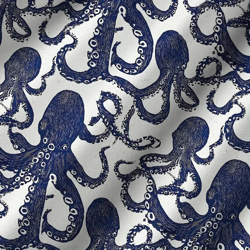 Kyoto-Lion Ocean Octopus Cuban Collar Shirt
