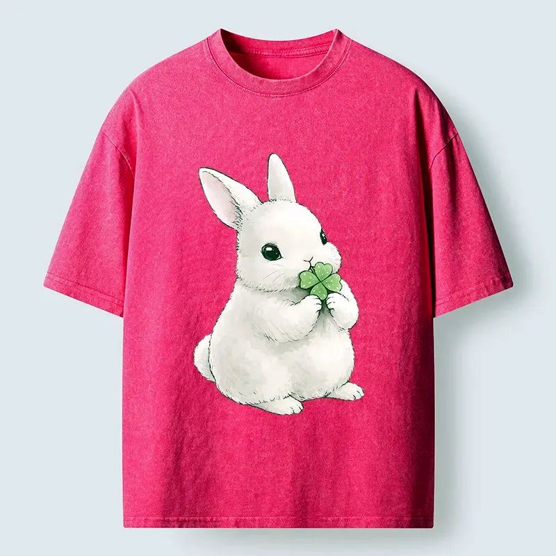 Japanese Lucky Rabbit Washed T-Shirt