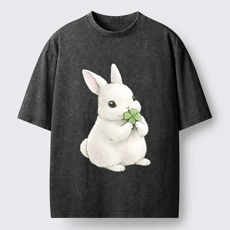 Kyoto-Lion Lucky Rabbit Washed T-Shirt