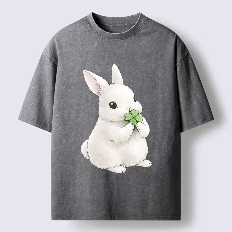 Kyoto-Lion Lucky Rabbit Washed T-Shirt