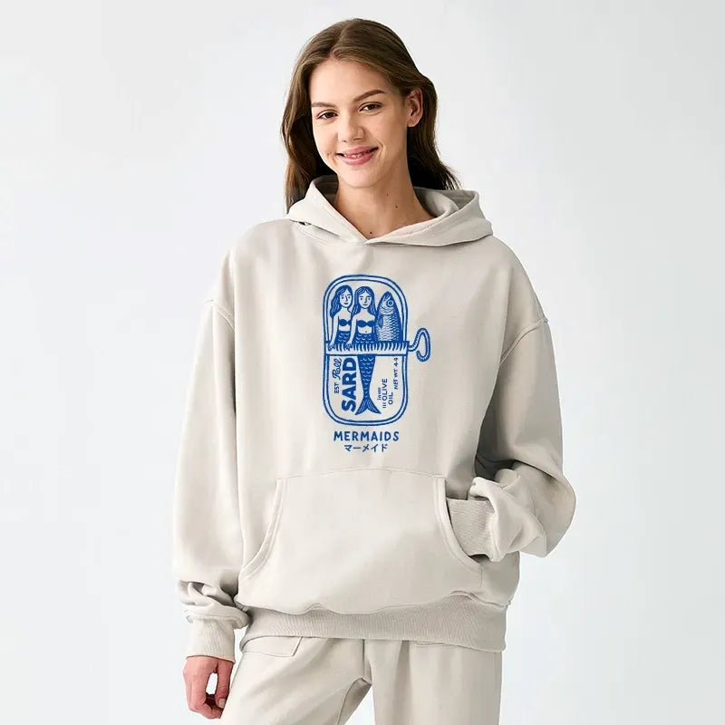 Kyoto-Lion Mermaid Can Adult Fleece Hoodie