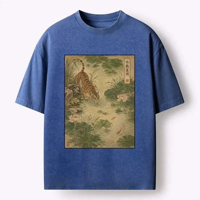 Ukiyo-e Tiger Unisex Tee for Daily Wear