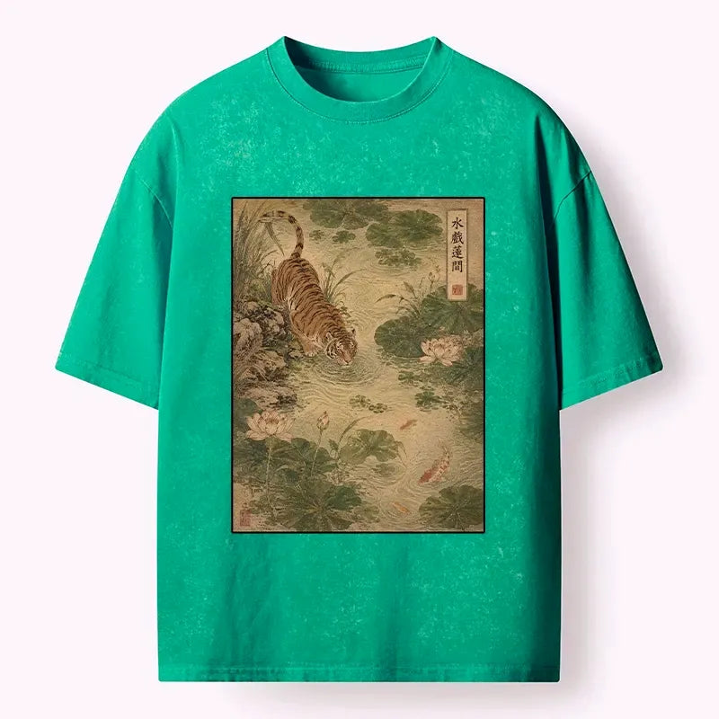 Ukiyo-e Tiger Unisex Tee for Daily Wear