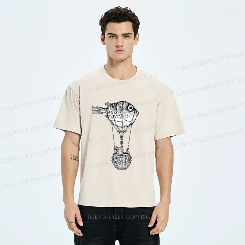 Trendy Unisex Cotton Washed T-Shirt