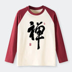 Japanese Kanji Raglan Long Sleeve T-Shirt