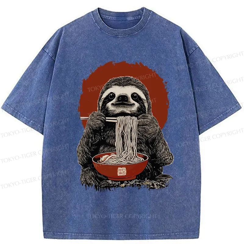 Japanese ramen lover sloth t-shirt