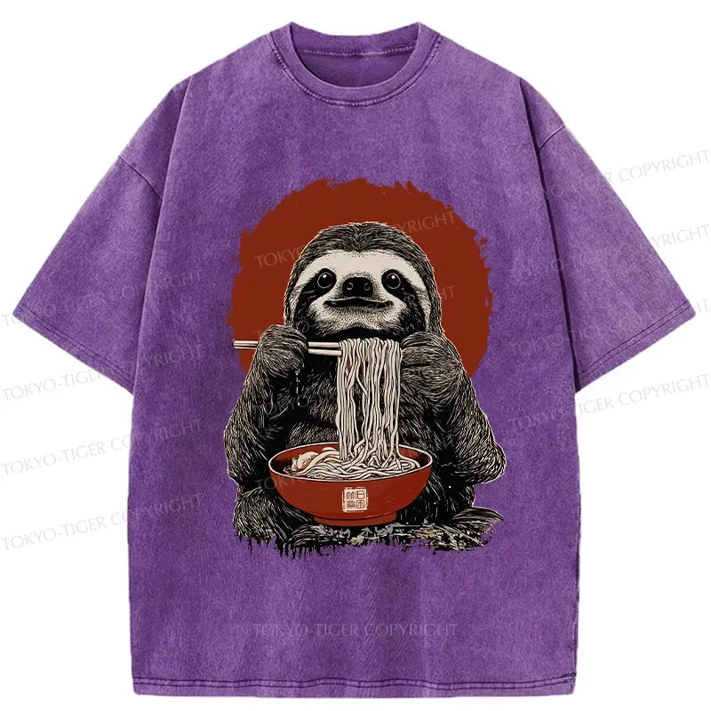 Japanese ramen lover sloth t-shirt